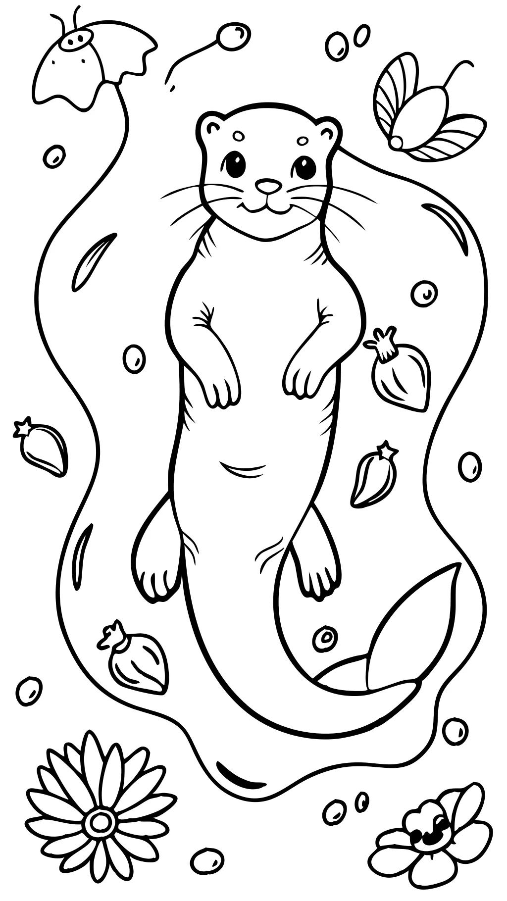 cute otter coloring pages